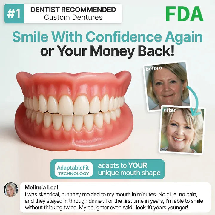 👑2026 Hot Sale Ends Today: 70% OFF!  Custom Custom-Fit Full Functional DenturesMake you more confident – Made in the USA