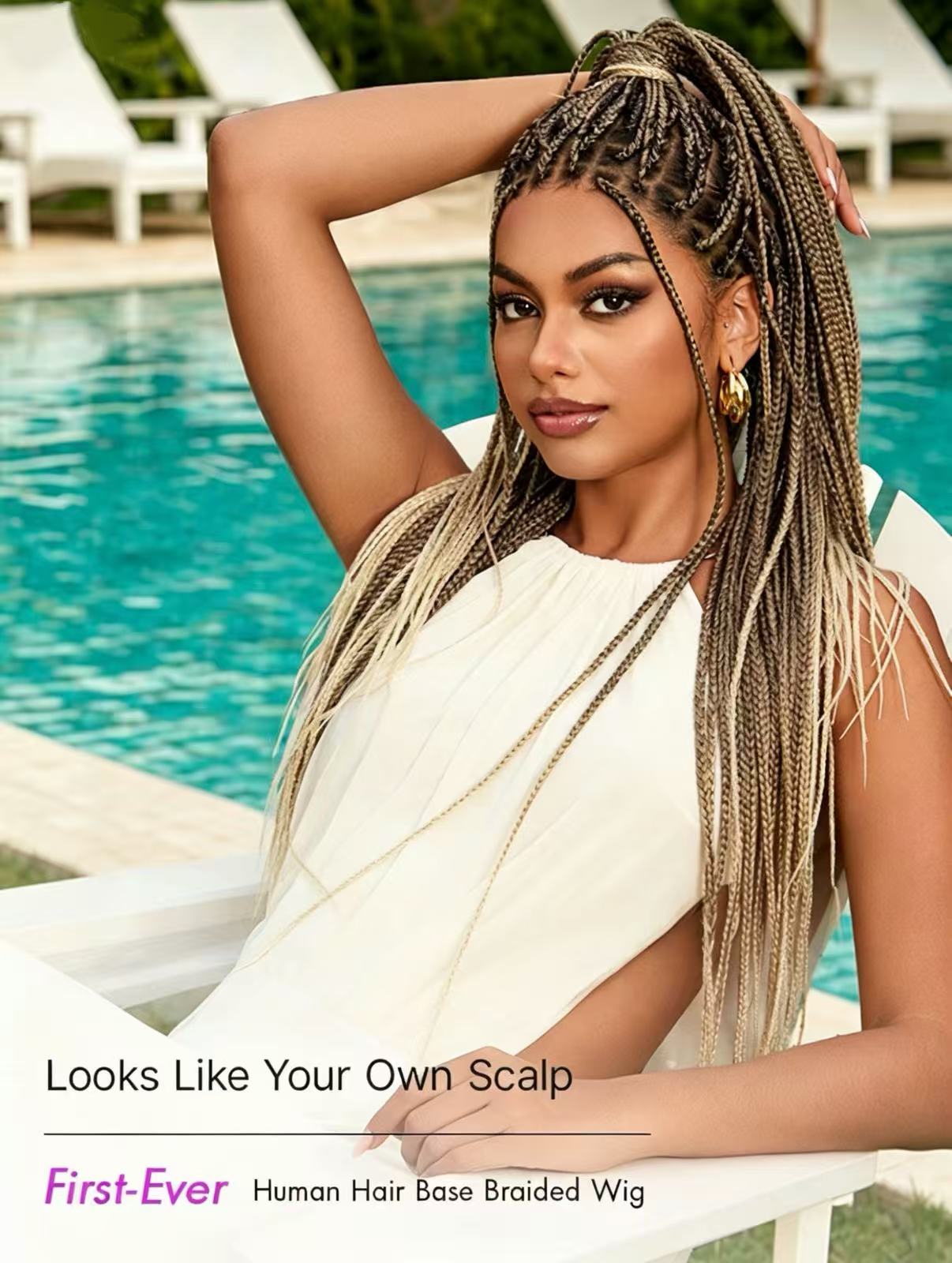 🏆🔥Last Day: 58% Off🔥 Salon Braids HD Lace Knotless Wig ✨