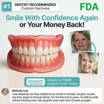 ⚡ 🌎Ends Today: 70% OFF! ⏰ Medical Full Denture with Strong Suctiond
