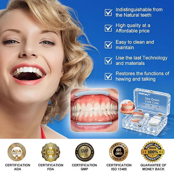 🏆Ends Today: 75% OFF! ⏰DarkFairy™ Medical Full Denture with Strong Suctiond Custom-Fit Full Functional Dentures🦷